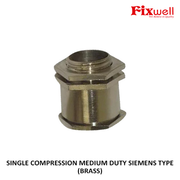 FIXWELL SINGLE COMPRESSION MEDIUM DUTY SIEMENS TYPE (BRASS)