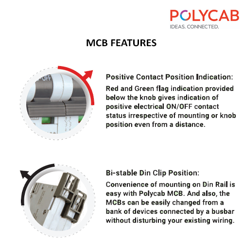 POLYCAB SINGLE POLE MCB B - CURVE 10kA