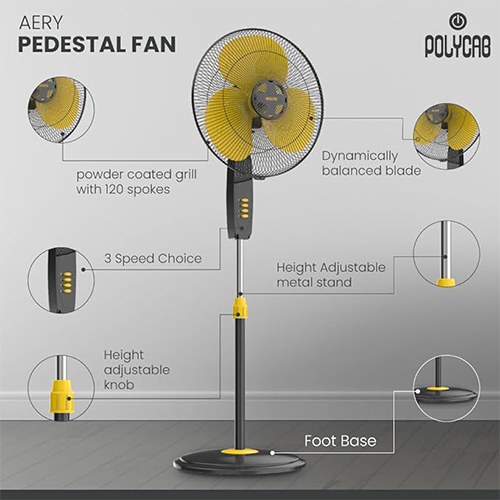 POLYCAB AERY HIGH SPEED PEDESTAL FAN