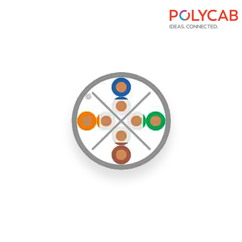 POLYCAB LAN CABLE CAT 6 CU 305 METERS