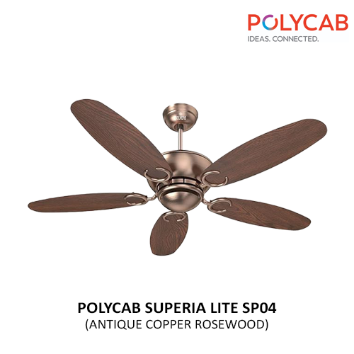 POLYCAB SUPERIA LITE SP04 75 WATT 340 RPM SUPER PREMIUM CEILING FAN