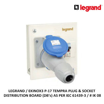 LEGRAND / EKINOX3 P-17 TEMPRA PLUG & SOCKET DISTRIBUTION BOARD (DB's) AS PER IEC 61439-3 / # IK 08