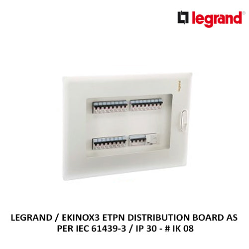 LEGRAND / EKINOX3 ETPN DISTRIBUTION BOARD AS PER IEC 61439-3 / IP 30 - # IK 08