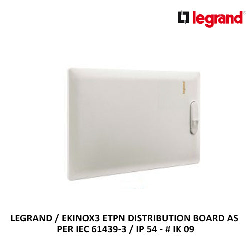 LEGRAND / EKINOX3 ETPN DISTRIBUTION BOARD AS PER IEC 61439-3 / IP 54 - # IK 09