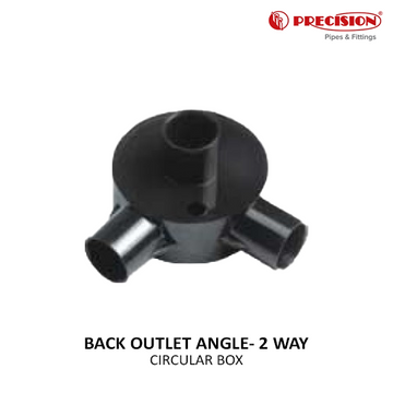 CIRCULAR BOX BACK OUTLET WITH LID PRECISION ANGLE 2WAY