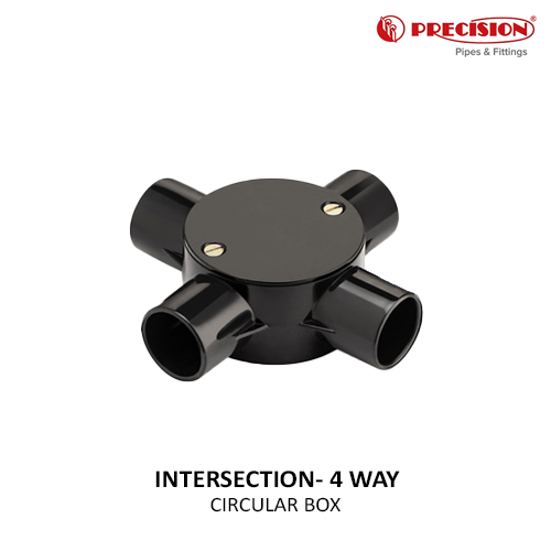 CIRCULAR BOX WITH LID & SCREW PRECISION INTERSECTION 4WAY