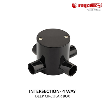 DEEP CIRCULAR BOX WITH LID & SCREW PRECISION INTERSECTION 4WAY