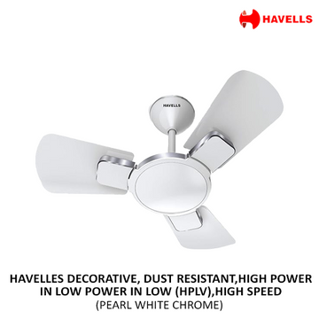 HAVELLES DECORATIVE, DUST RESISTANT,HIGH POWER IN LOW POWER IN LOW (HPLV),HIGH SPEED CEILING FAN