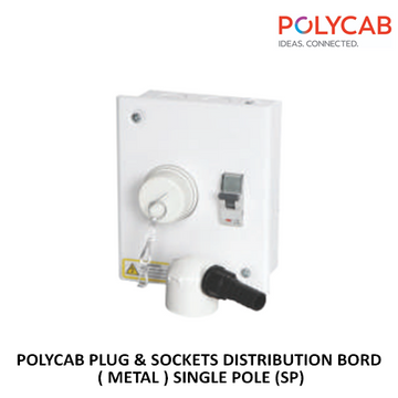 POLYCAB PLUG & SOCKETS DISTRIBUTION BORD ( METAL ) SINGLE POLE (SP)