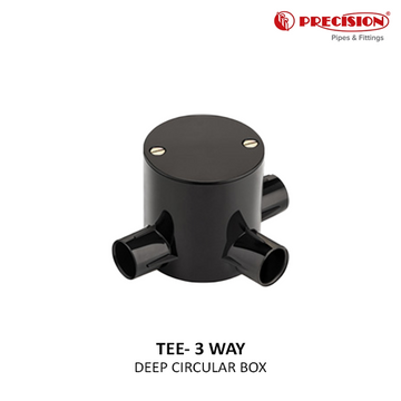 DEEP CIRCULAR BOX WITH LID & SCREW PRECISION TEE 3WAY