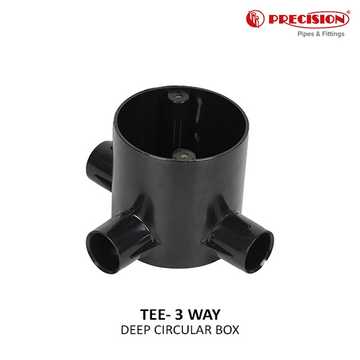 DEEP CIRCULAR BOX WITHOUT LID & SCREW PRECISION TEE 3WAY