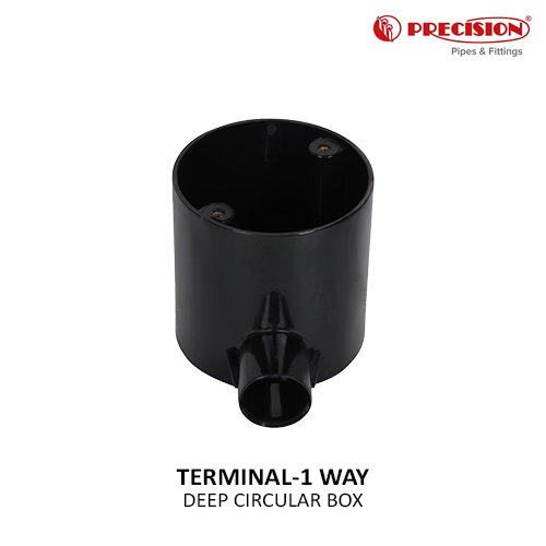 DEEP CIRCULAR BOX WITHOUT LID & SCREW PRECISION TERMINAL 1WAY