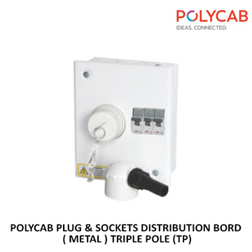 POLYCAB PLUG & SOCKETS DISTRIBUTION BORD ( METAL ) TRIPLE POLE (TP)