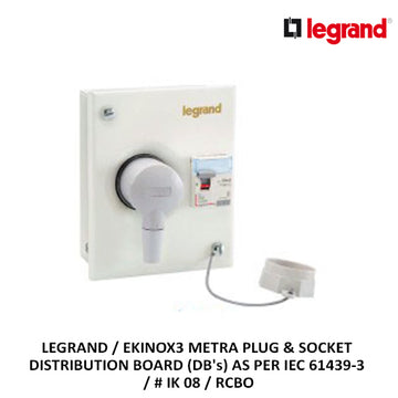 LEGRAND / EKINOX3 METRA PLUG & SOCKET DISTRIBUTION BOARD (DB's) AS PER IEC 61439-3 / # IK 08